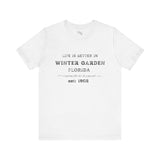 Life Is Better In Winter Garden Crew Neck Tee - Casual Comfort, Unisex