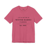 Life Is Better In Winter Garden Crew Neck Tee - Casual Comfort, Unisex