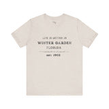 Life Is Better In Winter Garden Crew Neck Tee - Casual Comfort, Unisex