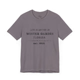 Life Is Better In Winter Garden Crew Neck Tee - Casual Comfort, Unisex