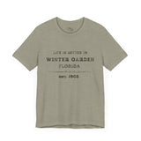 Life Is Better In Winter Garden Crew Neck Tee - Casual Comfort, Unisex