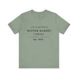 Life Is Better In Winter Garden Crew Neck Tee - Casual Comfort, Unisex
