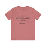 Life Is Better In Winter Garden Crew Neck Tee - Casual Comfort, Unisex