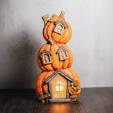 Pumpkin Stack Lighted House