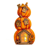 Pumpkin Stack Lighted House