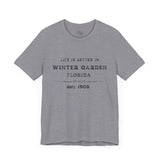 Life Is Better In Winter Garden Crew Neck Tee - Casual Comfort, Unisex
