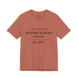 Life Is Better In Winter Garden Crew Neck Tee - Casual Comfort, Unisex