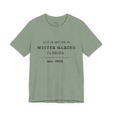 Life Is Better In Winter Garden Crew Neck Tee - Casual Comfort, Unisex