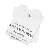 Life Is Better In Winter Garden Crew Neck Tee - Casual Comfort, Unisex