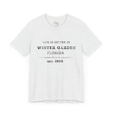 Life Is Better In Winter Garden Crew Neck Tee - Casual Comfort, Unisex
