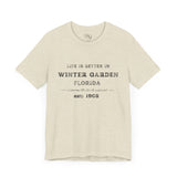 Life Is Better In Winter Garden Crew Neck Tee - Casual Comfort, Unisex