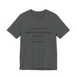 Life Is Better In Winter Garden Crew Neck Tee - Casual Comfort, Unisex