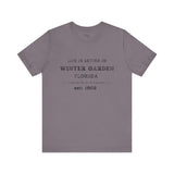 Life Is Better In Winter Garden Crew Neck Tee - Casual Comfort, Unisex