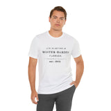 Life Is Better In Winter Garden Crew Neck Tee - Casual Comfort, Unisex