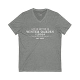 Life Is Better In Winter Garden V-Neck Tee - Casual Comfort, Unisex