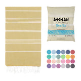 Aegean Concept Turkish Beach Towel, Oversized, Quick-Dry: Grey Blue / 37 x 77 IN. (Pack of 1)