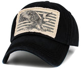 EAGLE FLAG VINTAGE BALLCAP: BUR