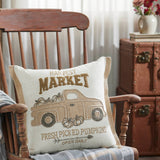 Neutral Fall Farmhouse Truck Throw Pillow