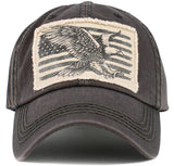 EAGLE FLAG VINTAGE BALLCAP: BUR