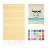 Aegean Concept Turkish Beach Towel, Oversized, Quick-Dry: Grey Blue / 37 x 77 IN. (Pack of 1)