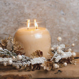 Festive Frost & Pearls Candle Ring