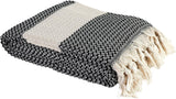 Queen Size: Turkish Cotton Blanket- Queen Size 88"x90": Black / Queen (88”x90”