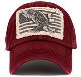 EAGLE FLAG VINTAGE BALLCAP: BLK