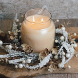 Festive Frost & Pearls Candle Ring