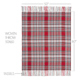 Red Plaid Throw Blanket 50x60 Gregor