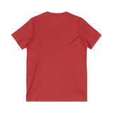 Winter Garden V-Neck Tee - Casual Comfort, Unisex