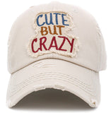 Cute But Crazy Vintage Ballcap: BLK