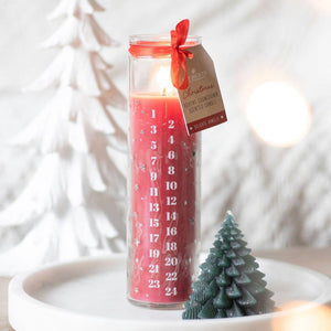 Red Advent Tube Candle