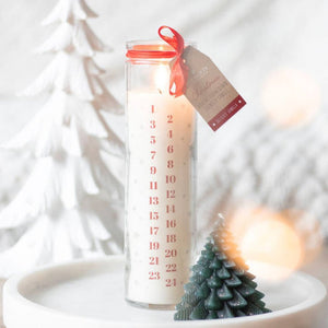 White Advent Tube Candle