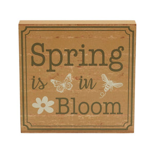 Spring In Bloom With Butterflies Sign