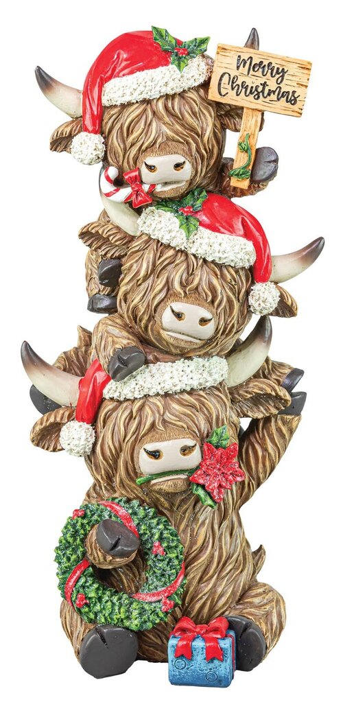 Xmas Highland Cow Stacker