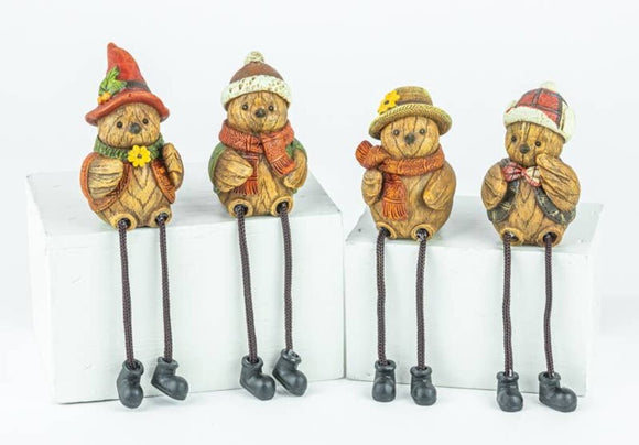 Resin Harvest Bird Shelf Sitter- 3 Asst.