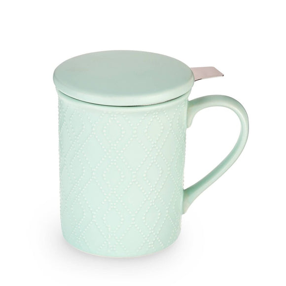 Annette Tea Mug & Infuser 12oz. Mint