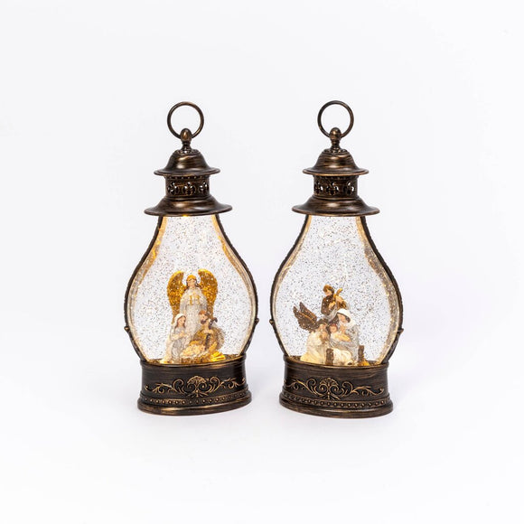 Nativity w/Standing Angel Water Globe 15