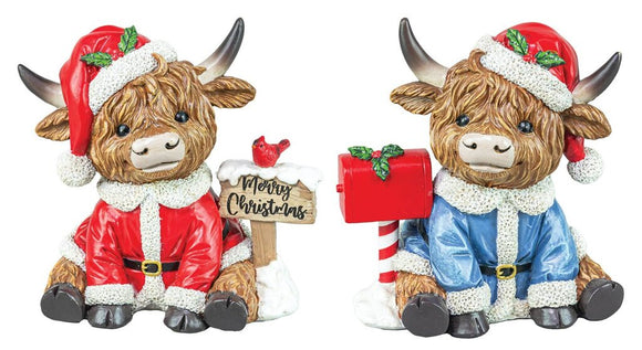 Xmas Santa's Coat Highland Cow
