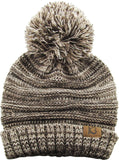 Cable Knit Beanie With Pom Pom
