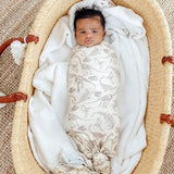 Knit Swaddle Blanket - Jurassic Park Fossils