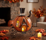 Metal Halloween Pumpkin Carriage