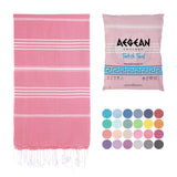Aegean Concept Turkish Beach Towel, Oversized, Quick-Dry: Grey Blue / 37 x 77 IN. (Pack of 1)