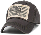 EAGLE FLAG VINTAGE BALLCAP: BUR