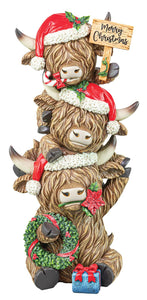 FESTIVE HIGHLAND COW STACKER