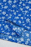 Ditsy Floral Print Smocked Square Neck Ruffle Short Sleeve Dress