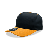 Decky 6024 - 5 Panel Mid Profile, Structured Cotton/Poly Blend Cap - 6024: Black