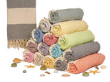 Aegean Concept Turkish Beach Towel, Oversized, Quick-Dry: Grey Blue / 37 x 77 IN. (Pack of 1)