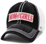 Mom Of Girls Vintage Ballcap: BLK