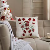 Candy Cane Christmas Throw Pillow 18x18
